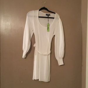 Sam Edelmon white sweater dress